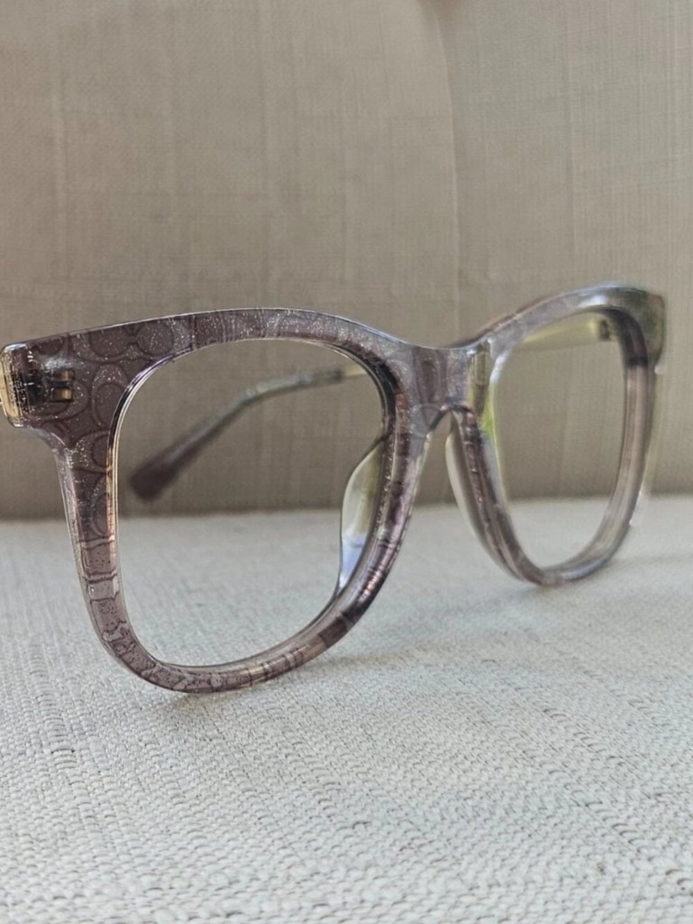 Coach Eyeglasses Frame Trasnparent Smoke Sig C Eyewear HC8290 L1135 Glasses